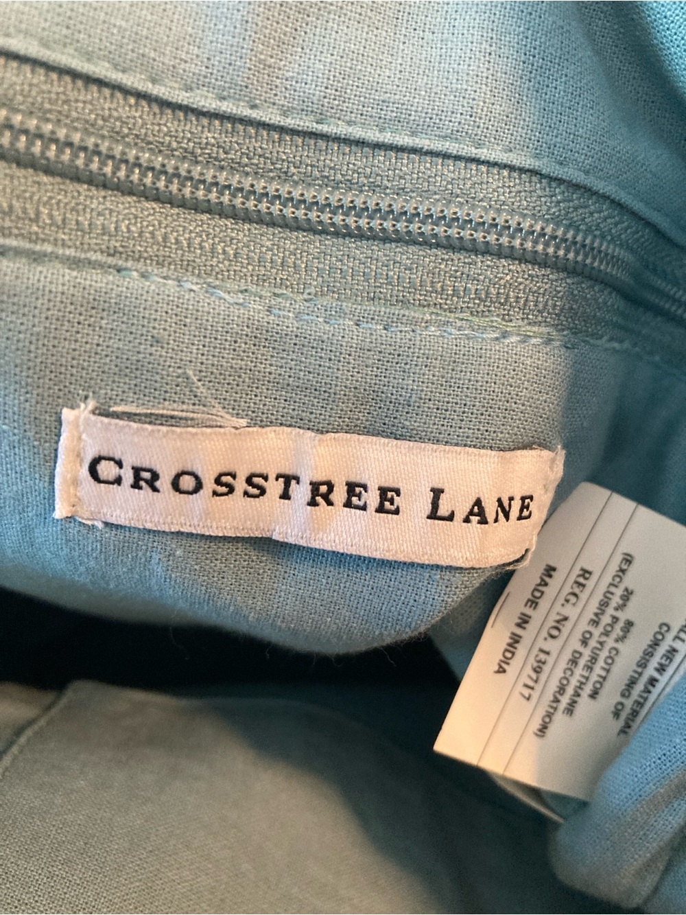 CROSSTREE LANE Embroidered Floral embroidered sequined chambray  Blue Backpack - Picture 7 of 10